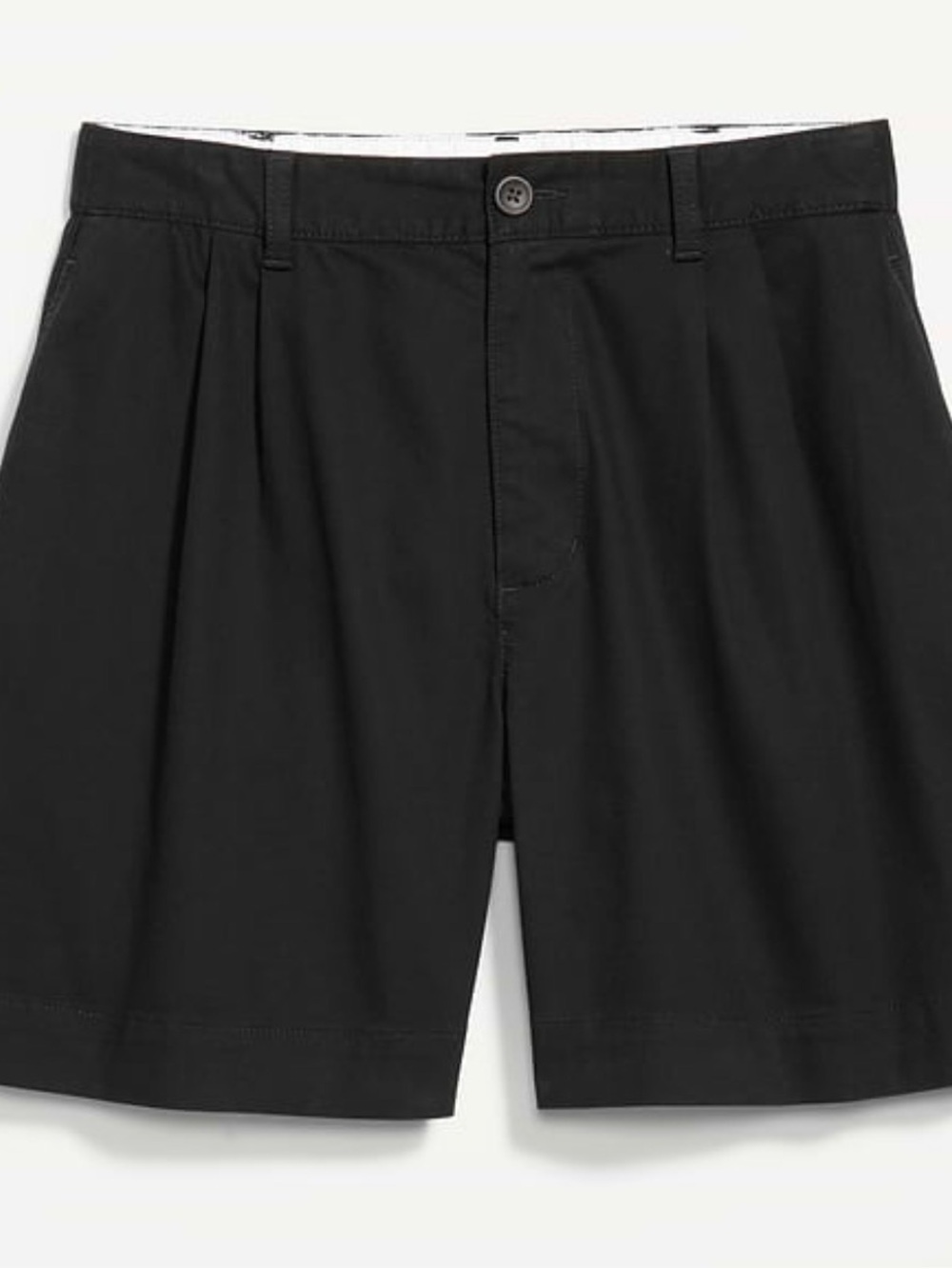 Old Navy Black High-Waist Pleated Women's Shorts OGC Chino 6in Inseam